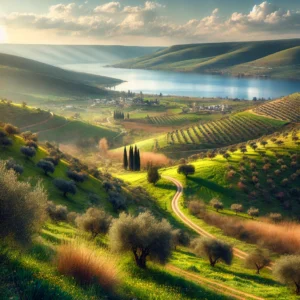 A-scenic-landscape-of-the-Galilee-hills-in-Israel.